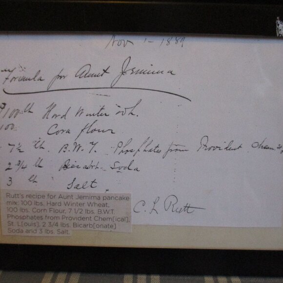 FINAL SALE Leaving Poshmark! Rare recipe for Aunt Jemima pancake mix, circa 1889 - Picture 3 of 5